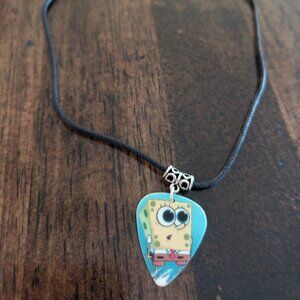 SPONGEBOB SQUARE PANTS GUITAR PICK NECKLACE